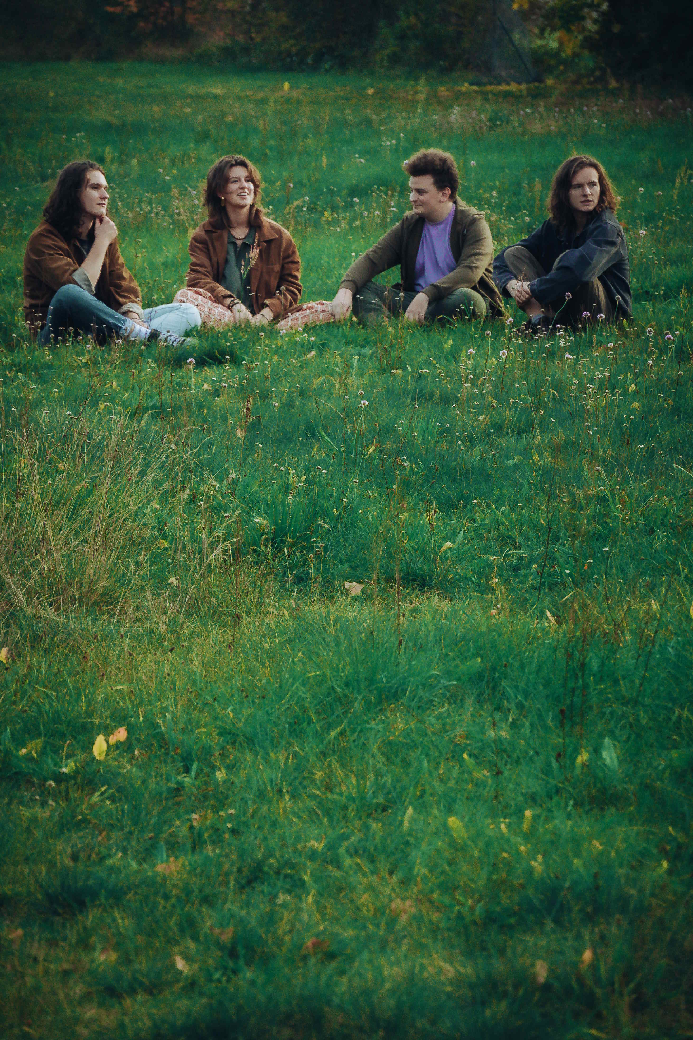 Band Members on a field